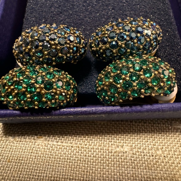 Heidi Daus Hoop Clip - On Fashion Earrings X2 - Picture 6 of 8